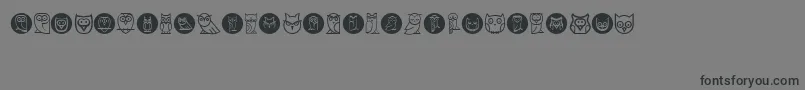 Owls Font – Black Fonts on Gray Background