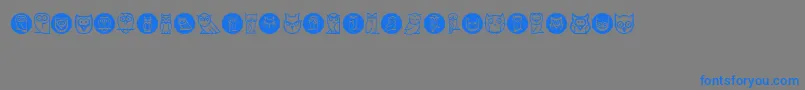 Owls Font – Blue Fonts on Gray Background