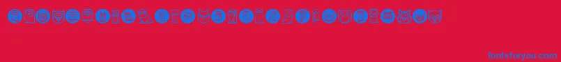 Owls Font – Blue Fonts on Red Background