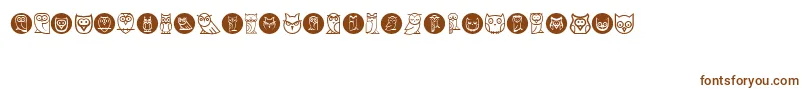 Owls Font – Brown Fonts on White Background