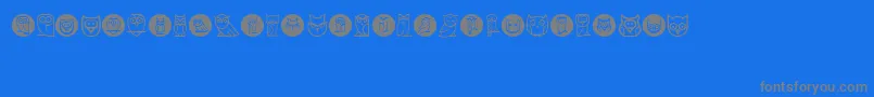 Owls Font – Gray Fonts on Blue Background