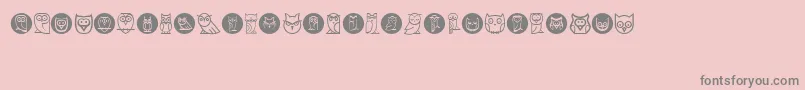 Owls Font – Gray Fonts on Pink Background