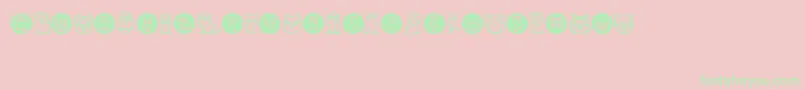 Owls Font – Green Fonts on Pink Background