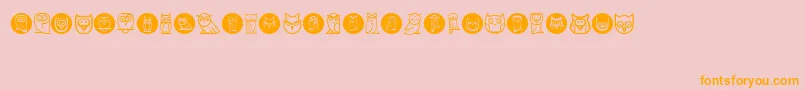 Owls Font – Orange Fonts on Pink Background