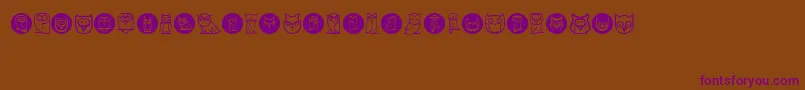 Owls Font – Purple Fonts on Brown Background