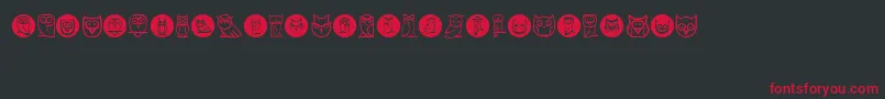Owls Font – Red Fonts on Black Background