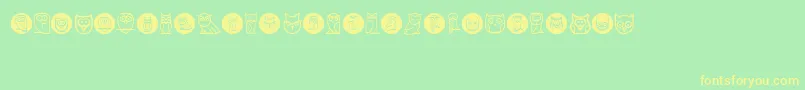 Owls Font – Yellow Fonts on Green Background