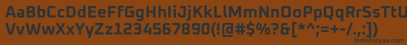 Czcionka Oxanium Bold – czarne czcionki na brązowym tle