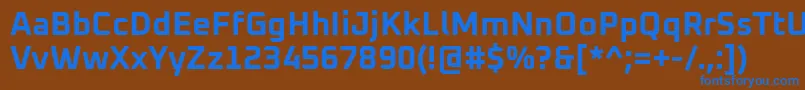 Oxanium Bold Font – Blue Fonts on Brown Background