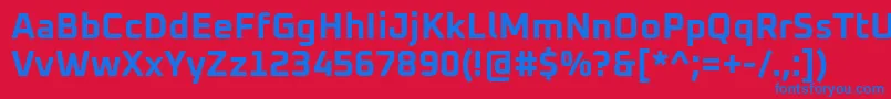 Police Oxanium Bold – polices bleues sur fond rouge
