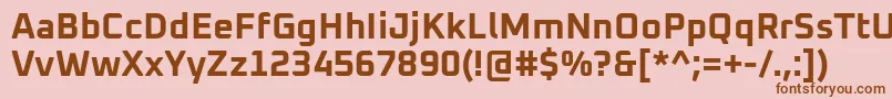 Oxanium Bold Font – Brown Fonts on Pink Background