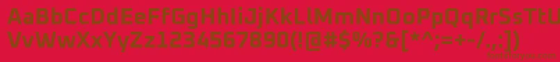 Oxanium Bold Font – Brown Fonts on Red Background