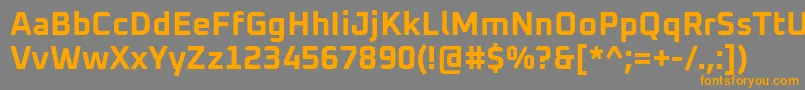 Oxanium Bold-Schriftart – Orangefarbene Schriften auf grauem Hintergrund