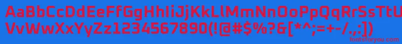 fuente Oxanium Bold – Fuentes Rojas Sobre Fondo Azul