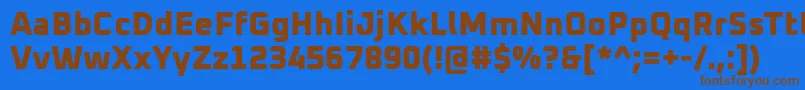 Oxanium ExtraBold Font – Brown Fonts on Blue Background