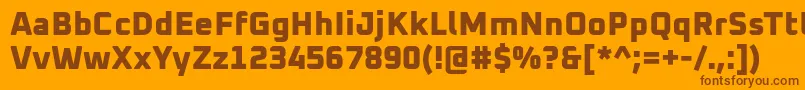 Oxanium ExtraBold Font – Brown Fonts on Orange Background