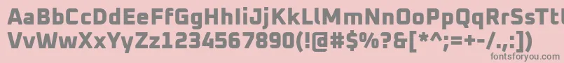 Oxanium ExtraBold Font – Gray Fonts on Pink Background