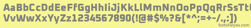 Oxanium ExtraBold Font – Gray Fonts on Yellow Background