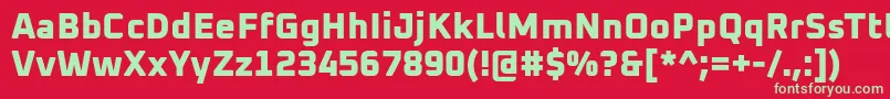 Oxanium ExtraBold Font – Green Fonts on Red Background