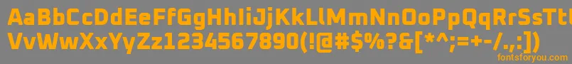 Oxanium ExtraBold Font – Orange Fonts on Gray Background