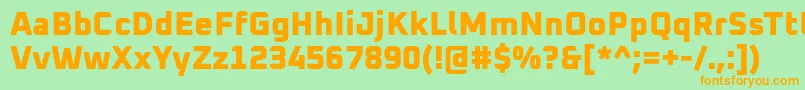 Oxanium ExtraBold Font – Orange Fonts on Green Background