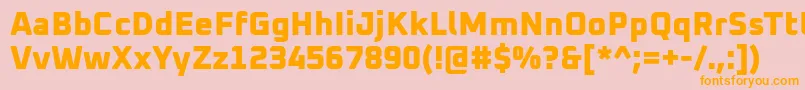 Oxanium ExtraBold Font – Orange Fonts on Pink Background