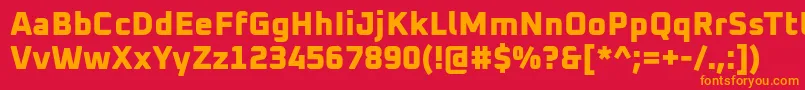Oxanium ExtraBoldフォントについての詳細 フォントOxanium ExtraBold – 赤い背景にオレンジの文字