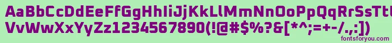 Oxanium ExtraBold-Schriftart – Violette Schriften auf grünem Hintergrund