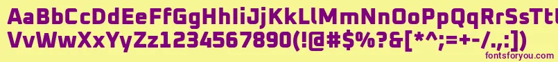 Oxanium ExtraBold Font – Purple Fonts on Yellow Background