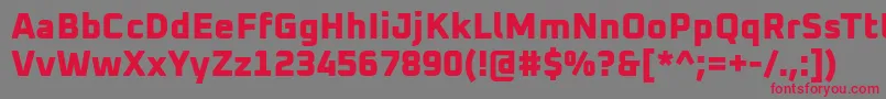 Oxanium ExtraBold-Schriftart – Rote Schriften auf grauem Hintergrund