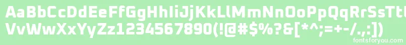 Oxanium ExtraBold Font – White Fonts on Green Background