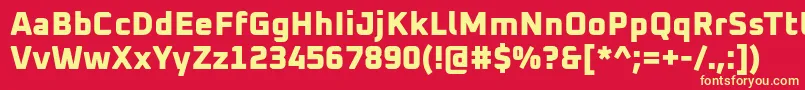 Oxanium ExtraBold Font – Yellow Fonts on Red Background
