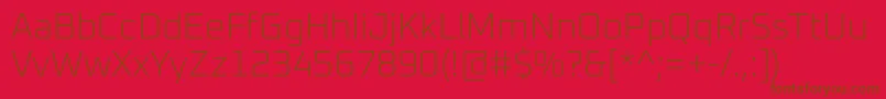 Oxanium ExtraLight Font – Brown Fonts on Red Background