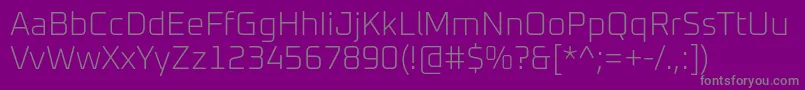Oxanium ExtraLight Font – Gray Fonts on Purple Background