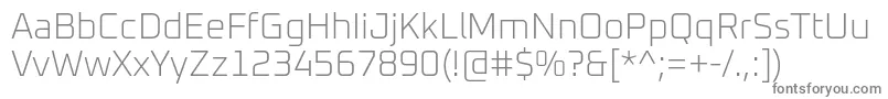 Oxanium ExtraLight Font – Gray Fonts on White Background