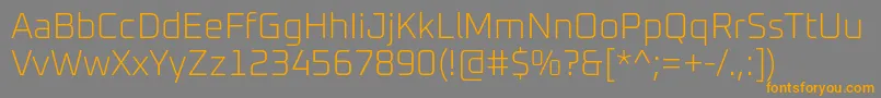 Oxanium ExtraLight Font – Orange Fonts on Gray Background