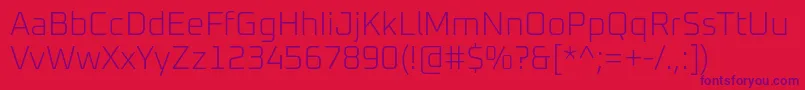 Oxanium ExtraLight Font – Purple Fonts on Red Background