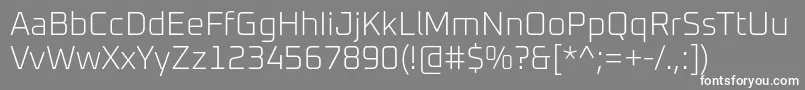 Oxanium ExtraLight Font – White Fonts on Gray Background
