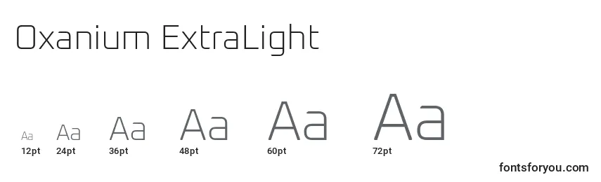 Oxanium ExtraLight Font Sizes