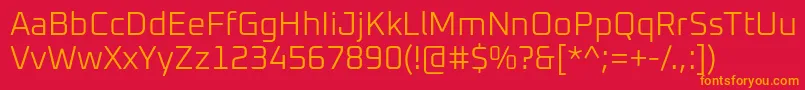 More about Oxanium Light Font Oxanium Light Font – Orange Fonts on Red Background