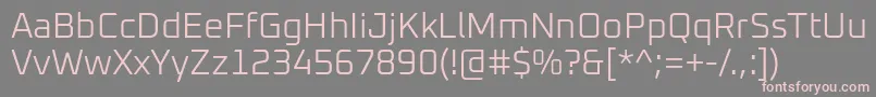 フォントOxanium Light – 灰色の背景にピンクのフォント