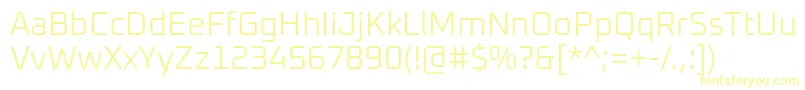 Oxanium Light Font – Yellow Fonts on White Background