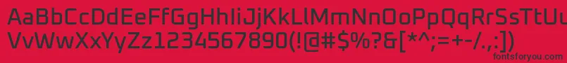 Oxanium Medium Font – Black Fonts on Red Background
