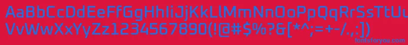 Oxanium Medium Font – Blue Fonts on Red Background