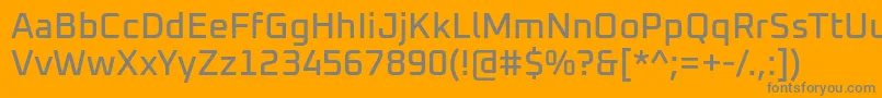 Oxanium Medium Font – Gray Fonts on Orange Background