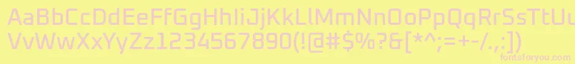 Oxanium Medium Font – Pink Fonts on Yellow Background