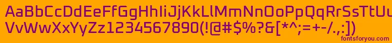 Oxanium Medium Font – Purple Fonts on Orange Background