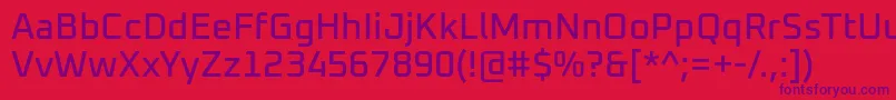 Oxanium Medium Font – Purple Fonts on Red Background