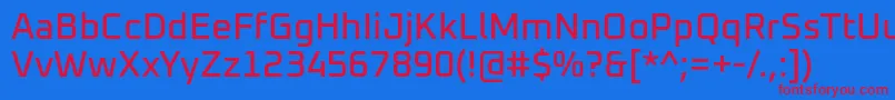 Oxanium Medium Font – Red Fonts on Blue Background