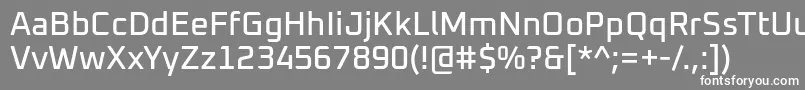 フォントOxanium Medium – 灰色の背景に白い文字